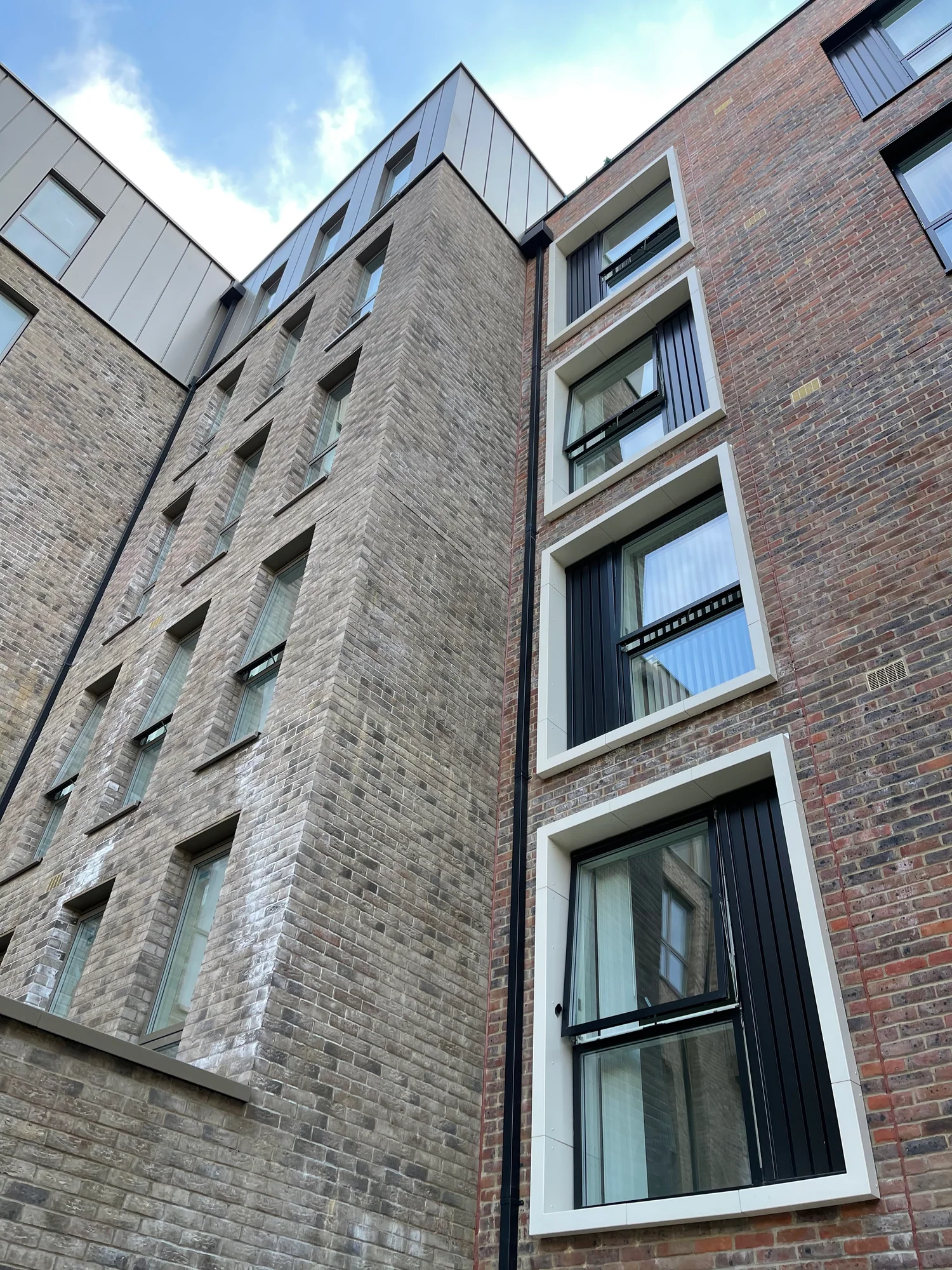 Aluminium windows on an apartment block