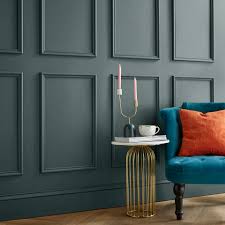 dark green wall panelling