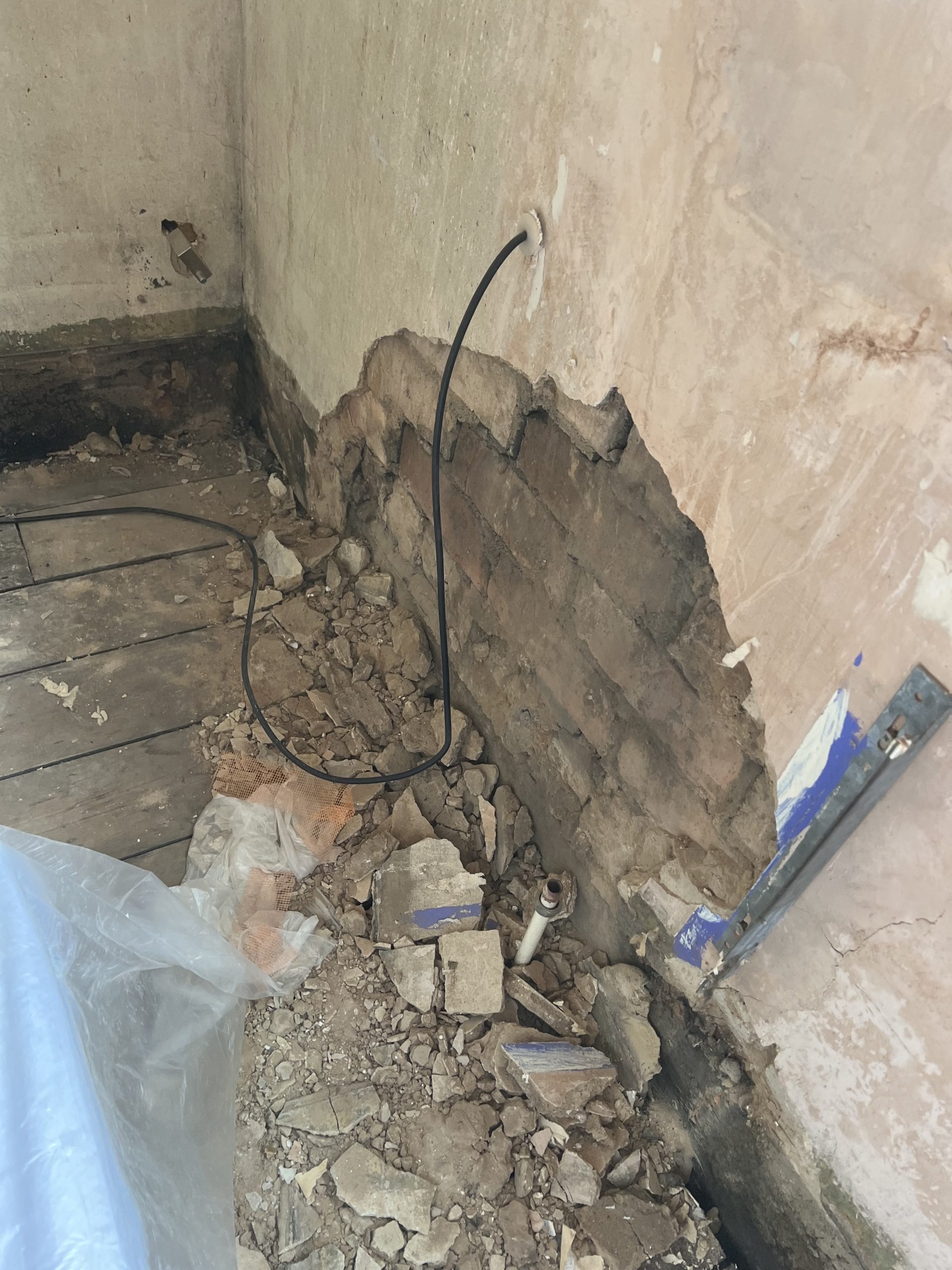 Broken plasterwork