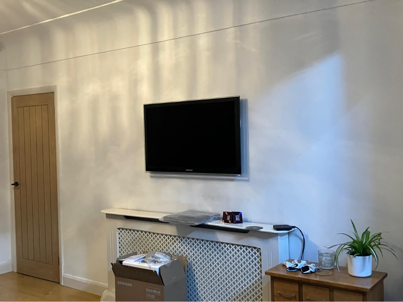 Before picture for a media wall